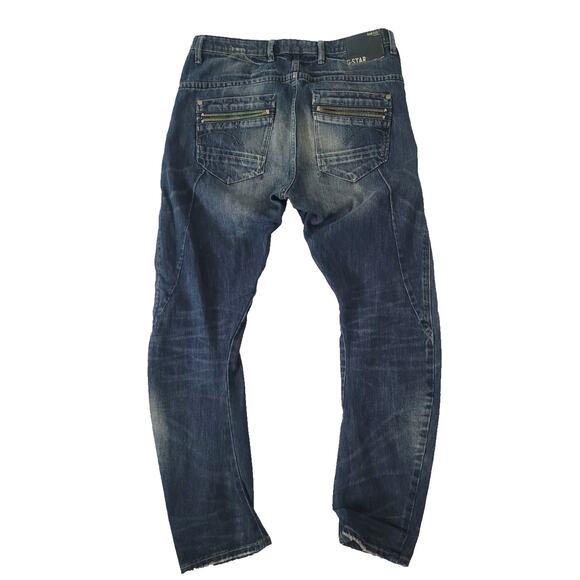 G-Star Raw ARC Ocean 3D Tapered Jeans Size 26x30 Distressed Medium Wash Grunge - Picture 2 of 13